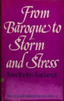 Cover of: From Baroque to Storm and Stress 1720-1775