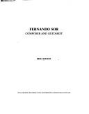 Fernando Sor by Brian Jeffery