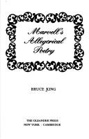 Cover of: Marvell's allegorical poetry
