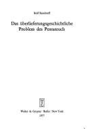 Das überlieferungsgeschichtliche Problem des Pentateuch by Rolf Rendtorff