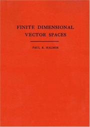 Cover of: Finite Dimensional Vector Spaces. (AM-7) (Annals of Mathematics Studies)