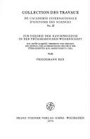 Zur Theorie der Naturprozesse in der ifrüharabischen Wissenschaft by Friedemann Rex
