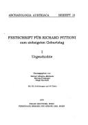 Cover of: Festschrift für Richard Pittioni zum siebzigsten Geburtstag