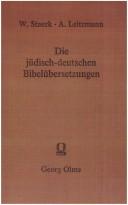 Cover of: Die jüdisch-deutschen Bibelübersetzungen