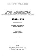 Cover of: Los Angeles: a chronological & documentary history, 1542-1976
