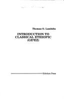 Cover of: Introduction to Classical Ethiopic (Geʻez) by Thomas Oden Lambdin