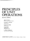 Principles of unit operations by Alan Shivers Foust