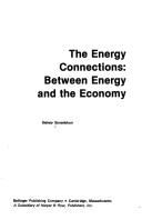 Cover of: The energy connections by Sidney Sonenblum