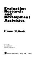 Cover of: Evaluation research and development activities