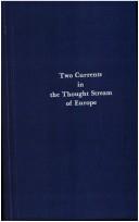 Cover of: Two currents in the thought stream of Europe