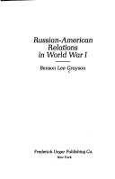 Cover of: Russian-American relations in World War I
