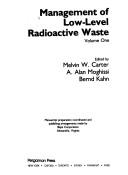Cover of: Management of low-level radioactive waste