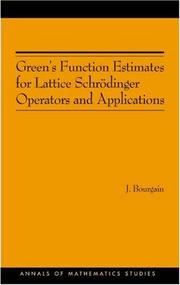 Green's function estimates for lattice Schr©œdinger operators and applications