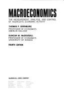 Cover of: Macroeconomics by Thomas Frederick Dernburg