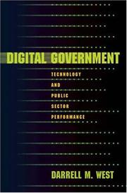 Cover of: Digital government by Darrell M. West