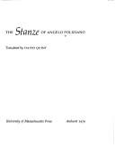 Cover of: The stanze of Angelo Poliziano