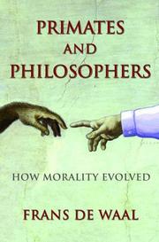 Primates and Philosophers by Frans De Waal