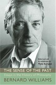 Cover of: The sense of the past: essays in the history of philosophy