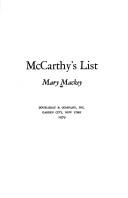 Cover of: McCarthy's list