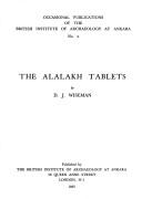 Cover of: The Alalakh tablets.