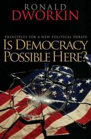 Cover of: Is Democracy Possible Here?: Principles for a New Political Debate