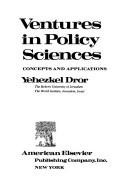 Ventures in policy sciences : concepts and applications