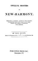 Cover of: Twelve months in New Harmony: presenting a faithful account of the principal occurrences which have taken place there within that period