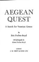 Cover of: Aegean quest: a search for Venetian Greece