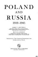 Poland and Russia, 1919-1945 by Shotwell, James Thomson