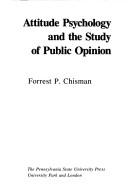 Cover of: Attitude psychology and the study of public opinion