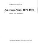 Cover of: American prints, 1870-1950