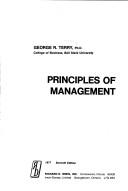 Principles of management by George Robert Terry