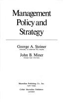 Cover of: Management policy and strategy