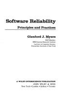 Cover of: Software reliability: principles and practices