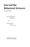 Cover of: Law and the behavioral sciences