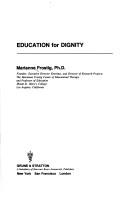Cover of: Education for dignity
