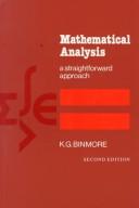 Mathematical analysis : a straightforward approach