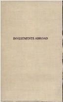 Cover of: Investments abroad