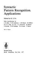 Cover of: Syntactic pattern recognition: applications