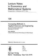 Computing methods in applied sciences and engineering by International Symposium on Computing Methods in Applied Sciences and Engineering Versailles 1975.