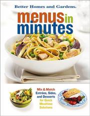 Cover of: Menus in minutes