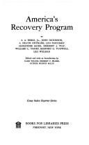 Cover of: America's recovery program