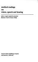Cover of: Medical readings on vision, speech, and hearing