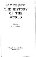 The history of the world by Walter Raleigh