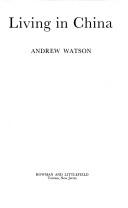 Living in China by Andrew J. Watson
