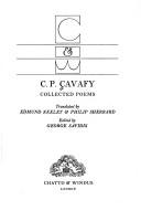Collected poems [of] C.P. Cavafy