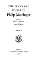 The plays and poems of Philip Massinger