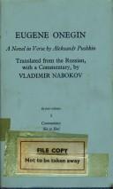 Cover of: Eugene Onegin by Aleksandr Sergeyevich Pushkin