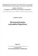 Cover of: Die Semantik deutscher und russischer Präpositionen