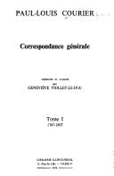 Cover of: Correspondance générale by Paul-Louis Courier
